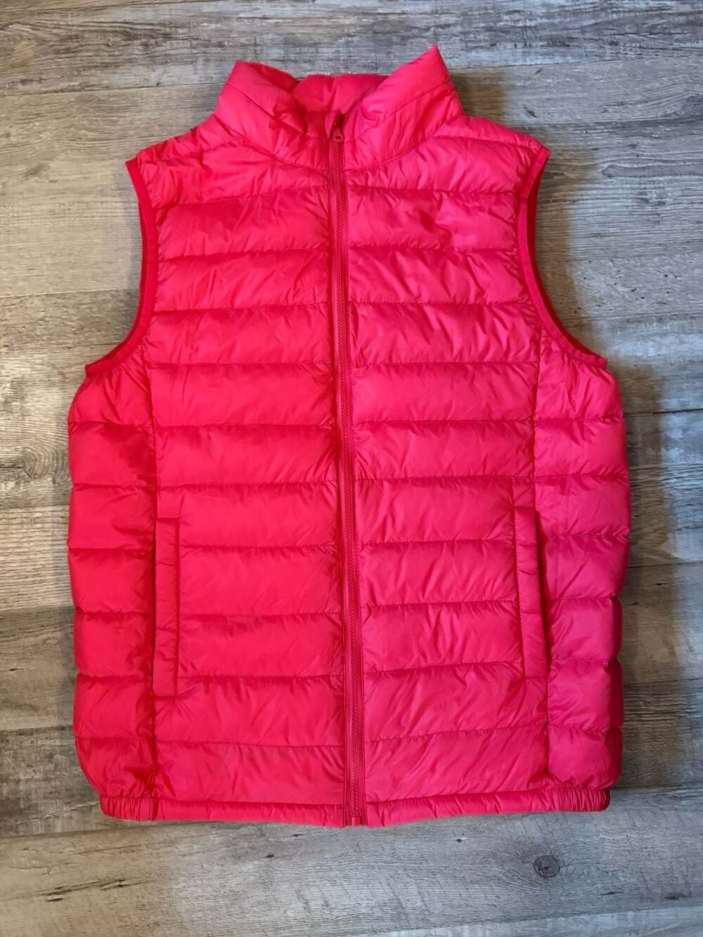 Lightweight Pink Duck Down Vest Size Quilted Sleeveless size S